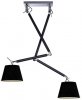 LAMPA WISZĄCA AZZARDO ZYTA 2  CZARNA NOWOCZESNA AZ1846+AZ2600+AZ2600